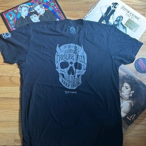 Zero foxtrot tee size L "if you're going through he'll keep going"